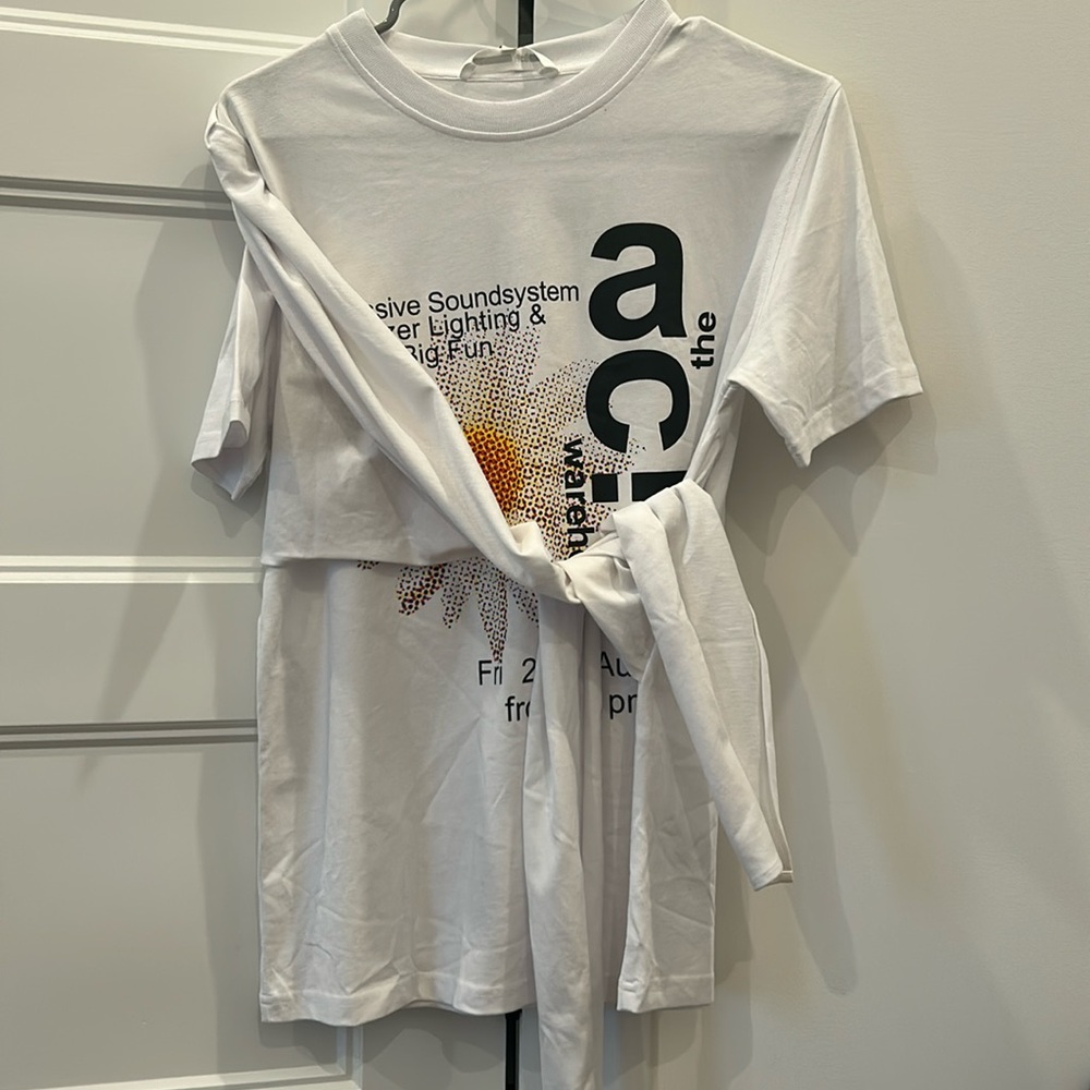 Alexander McQueen MCQ white tie tee.